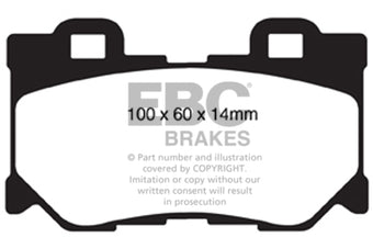 compare product EBC 2013+ Infiniti Q50 Hybrid 3.5L Hybrid Sport Ultimax2 Rear Brake Pads