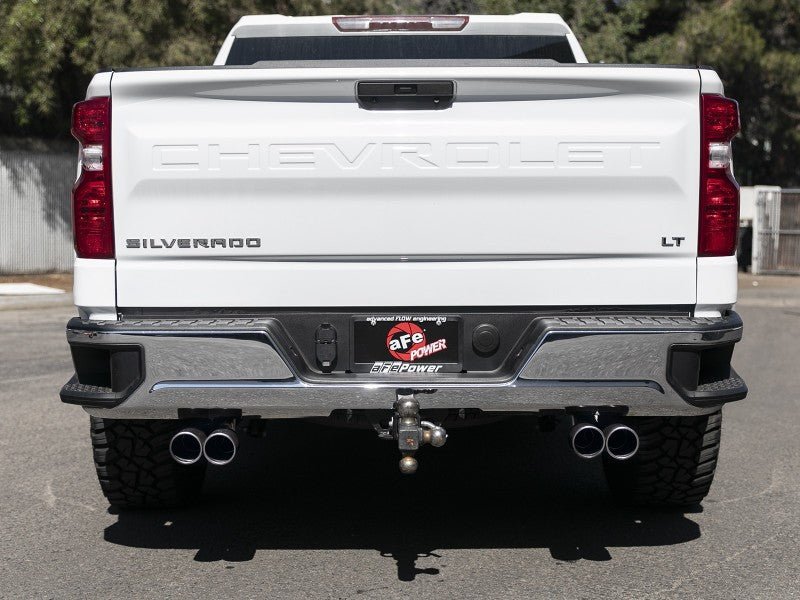 aFe Gemini XV 3in 304 SS Cat - Back Exhaust w/ Cutout 19 - 21 GM Silverado/Sierra 1500 V8 - w/ Black Tips - My Store