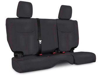 compare product PRP 13-18 Jeep Wrangler JK Rear Seat Cover/2 door - Black with Red Stitching