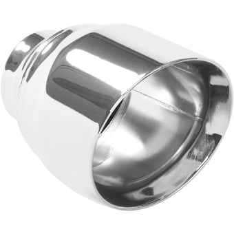 compare product MagnaFlow Tip Stainless Double Wall Round Single Outlet Polished 4.5in DIA 2.5in Inlet 5.75in Length