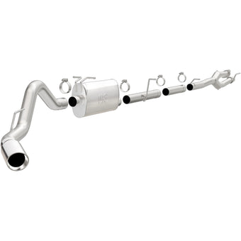 compare product MagnaFlow Sys C/B 11-15 Ford Super Duty F250 6.2L EC CC, SS 3.5in Single Rear Pass Side Ext 5in Tip