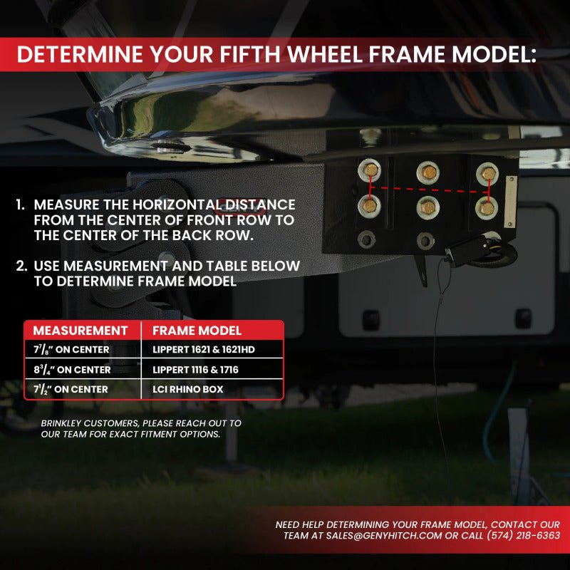Gen - Y Nomad Static 5th Wheel to Gooseneck - 6.5K TW 30K Tow - Texture Black (1116/1621/1716 Frames) - My Store