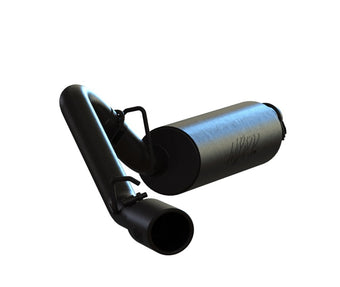 compare product MBRP 97-99 Jeep Wrangler (TJ) Inline-4 2.5L, Inline-6 4.0L 2 1/2in Cat Back Single Side Black Coated