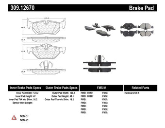 compare product StopTech Performance Brake Pads