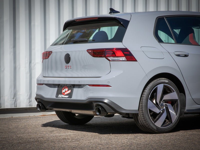 aFe Gemini XV 3in to 2 1/2in 304 SS Cat - Back Exhaust 22 - 23 Volkswagen GTI (MK8) 2.0L w/ Black Tips - My Store