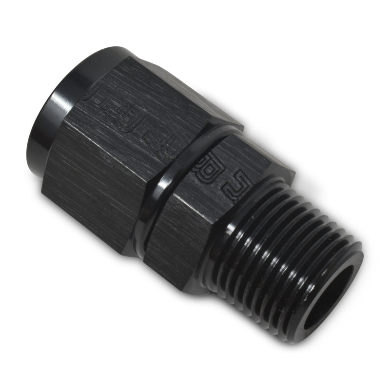 Russell Performance - 4 AN Straight Female to 1/8in Male NPT Fitting (Black) - My Store