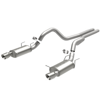 compare product MagnaFlow 13 Ford Mustang Dual Split Rear Exit Stainless Cat Back Performance Exhaust (Street)