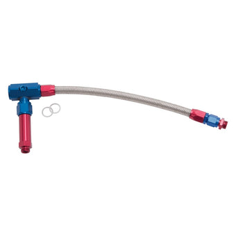 compare product Russell Performance -6 AN to 3/8in Female NPT ProFlex Demon Carb Dual Inlet Carb Kit (Red/Blue)