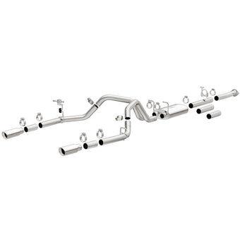 compare product MagnaFlow Stainless Cat-Back Exhaust 2015 Chevy Silverado 2500HD 6.0L Dual Split Rear Exit 4in