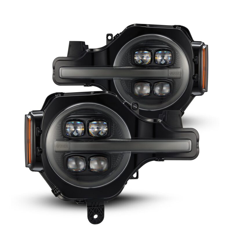 AlphaRex 21 - 23 Ford Bronco NOVA LED Proj Headlights Alpha - Black w/Activ Light/Seq Signal/DRL - My Store