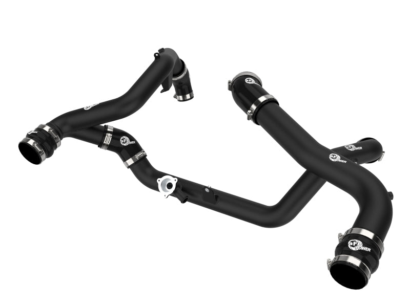 aFe 20 - 23 Ford Explorer ST V6 3.0L (tt) BladeRunner Aluminum Hot and Cold Charge Pipe Kit - Black - My Store
