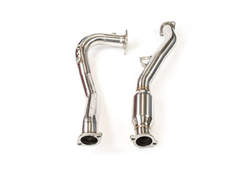 compare product Invidia 15-21 Subaru WRX w/ Manual Transmission J-Pipe With Bottom High Flow Cat Down Pipe