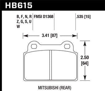 compare product Hawk EVO X HPS Street Rear Brake Pads