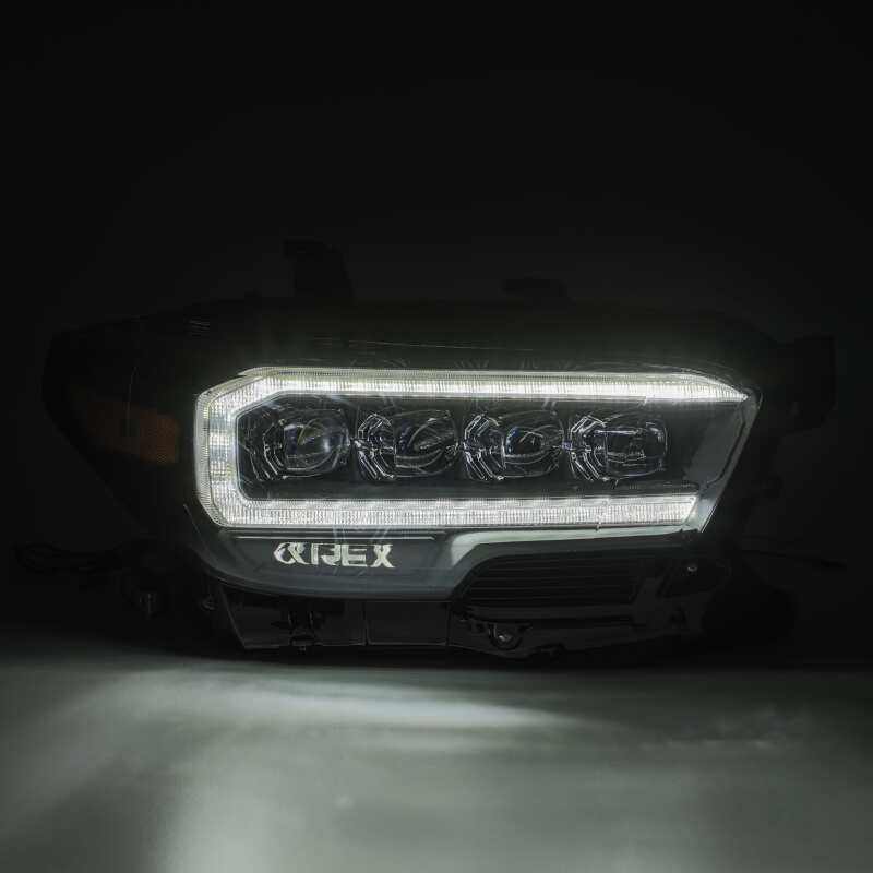 AlphaRex 16 - 20 Toyota Tacoma NOVA LED Projector Headlights Plank Style Black w/Activation Light - My Store