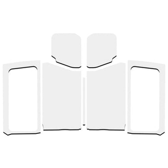 compare product DEI 18-23 Jeep Wrangler JL 2-Door Boom Mat Complete Headliner Kit - 7 Piece - Gray