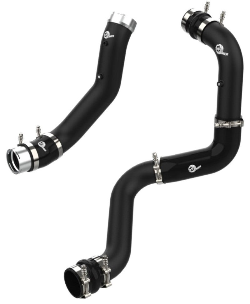 aFe BladeRunner Black 3in Aluminum Charge Pipe Kit 20 - 21 GM Diesel Trucks V8 - 6.6L (td) L5P - My Store