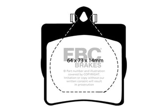 compare product EBC 03-08 Chrysler Crossfire 3.2 Yellowstuff Rear Brake Pads