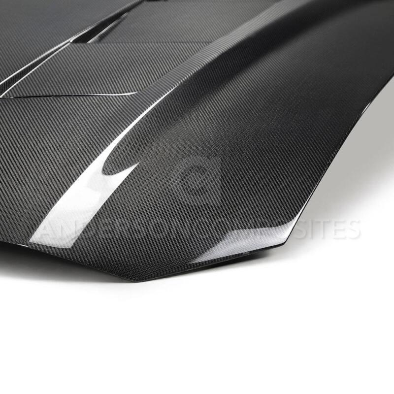 Anderson Composites 2018 Ford Mustang GT Type - SA Style Heat Extractor Double Sided Carbon Fiber Hood - My Store