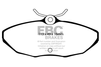 compare product EBC 03-06 Jaguar XJ8 4.2 VP Yellowstuff Rear Brake Pads