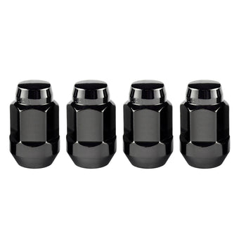 compare product McGard Hex Lug Nut (Cone Seat Bulge Style) M12X1.5 / 3/4 Hex / 1.45in. Length (4-Pack) - Black