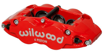 compare product Wilwood Caliper-Narrow Superlite 6R-LH - Red 1.62/1.12/1.12in Pistons 1.10in Disc