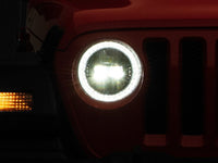 Raxiom 18 - 22 Jeep Wrangler JL/JT Axial Series LED Headlights - Black Housing (Clear Lens) - My Store