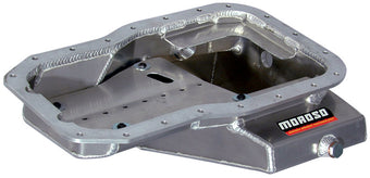 compare product Moroso Toyota 3SGT 2.0L Turbo/5SFE Non Turbo Road Race Baffled Wet Sump 6.25qt 7-9/16in Alum Oil Pan