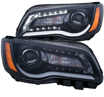 compare product ANZO 2011-2014 Chrysler 300 Projector Headlights w/ Plank Style Design Black