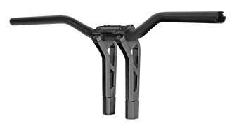 compare product Performance Machine Phatbar H-Bar Assy, 9in Riser, 1-1/4in Bar, Int Wire, Gauge Mount - Black Ops