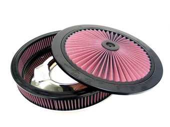 compare product K&N X-Stream Round Custom Top Assembly Filter - Red 12in ID 5.125in Inlet Dia 2.313in Height