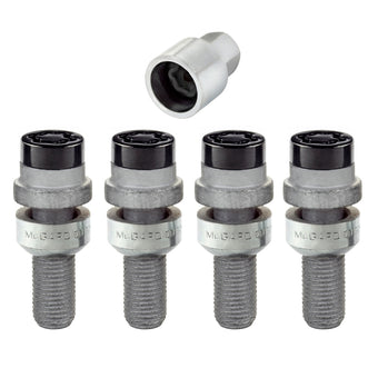 compare product McGard Wheel Lock Bolt Set - 4pk. (Radius Seat) M14X1.5 / 17mm Hex / 28.2mm Shank Length - Black