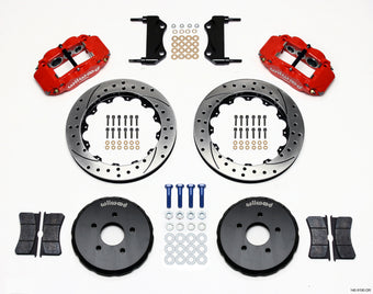 compare product Wilwood Narrow Superlite 6R Front Hat Kit 13.06in Drill Red Nissan 350Z/Fiti G35