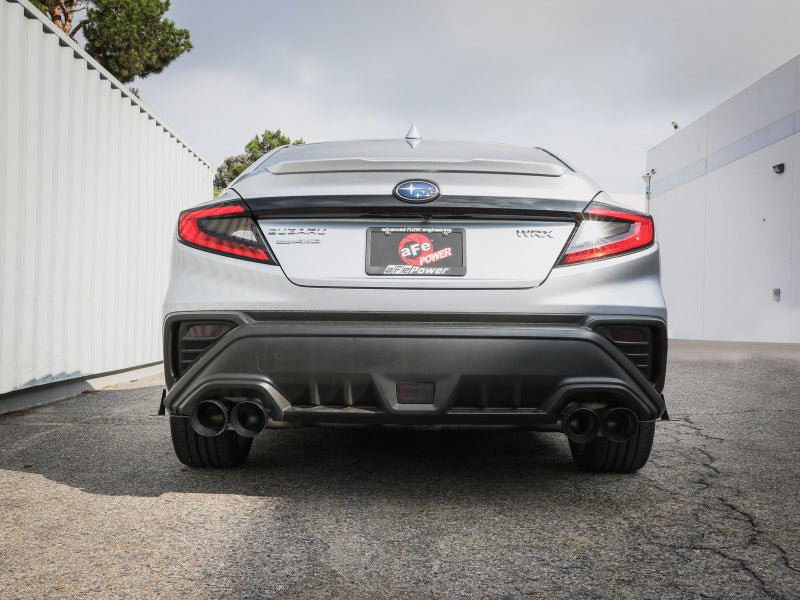 aFe POWER Takeda 3in to 2 - 1/2in 304 SS Cat - Back Exhaust w/ Black Tips 22 - 23 Subaru WRX H4 - 2.4L (t) - My Store