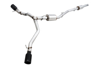 compare product AWE Tuning 20-21 Jeep Gladiator JT 3.6L Tread Edition Cat-Back Dual Exhaust - Diamond Black Tip