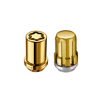 compare product McGard SplineDrive Tuner 5 Lug Install Kit w/Locks & Tool (Cone) M12X1.5 / 13/16 Hex - Gold