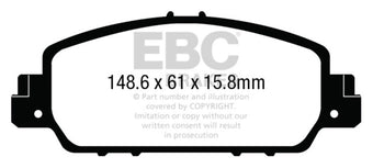 compare product EBC 13+ Honda Accord Coupe 2.4 EX Ultimax2 Front Brake Pads