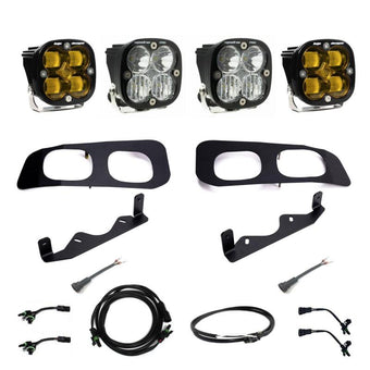compare product Baja Designs 2023+ Ford F250/F350 Super Duty Squadron SAE/Pro Fog Pocket Kit - Amber Upfitter