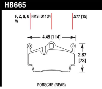 compare product Hawk 2014-2015 Porsche Cayman Performance Ceramic Street Rear Brake Pads
