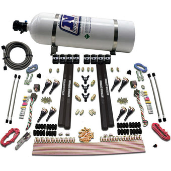 compare product Nitrous Express SX2 Dual Stage 8 Solenoid /Gasoline Nitrous Kit (200-1200HP) w/15lb Bottle