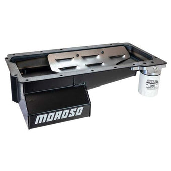 compare product Moroso GM LS/Dart LS Next Skirted Ultra 4 Truck Wet Front Sump 7qt 6in Deep Steel Oil Pan