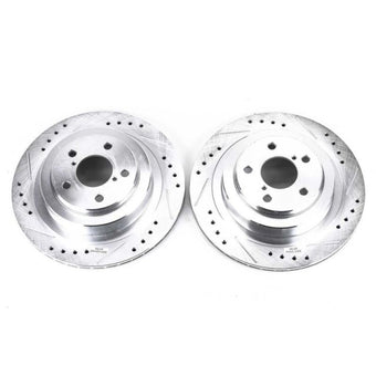 compare product Power Stop 06-07 Subaru Impreza Rear Evolution Drilled & Slotted Rotors - Pair