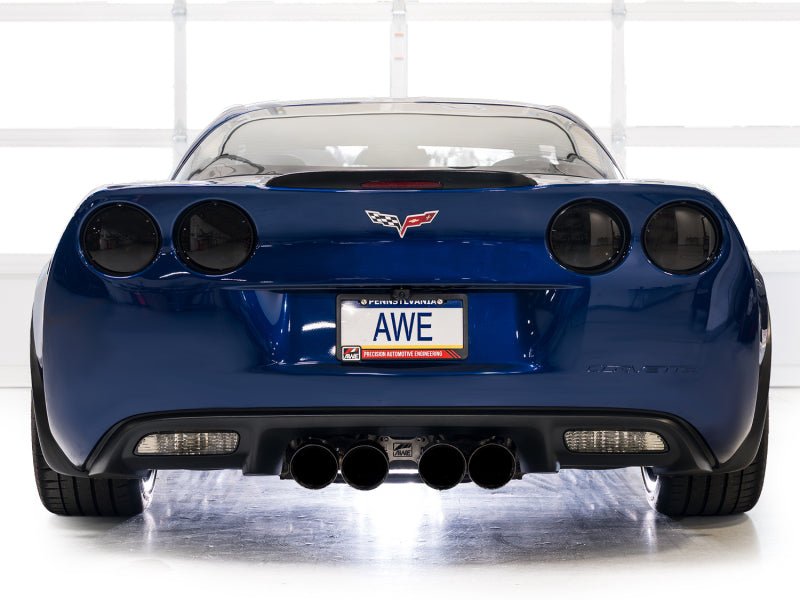 AWE Tuning C6 Chevrolet Corvette Z06/ZR1 Track Edition Axle - Back Exhaust w/ Diamond Black Tips - My Store