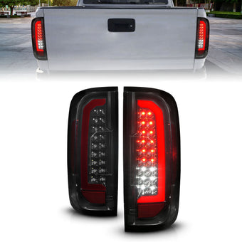 compare product ANZO 15-21 Chevrolet Colorado Full LED Tail Lights w/ Red Lightbar Black Housing Smoke Lens
