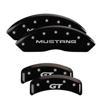 compare product MGP 4 Caliper Covers Engraved Front Mustang Engraved Rear SN95/GT Black finish silver ch