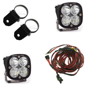 compare product Baja Designs Squadron Sport Polaris A-Pillar LED Light Pods w/ 2.0in Harness/Mounts Kit