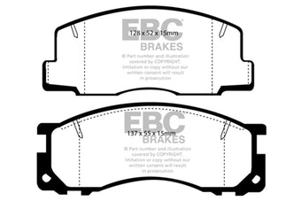 compare product EBC 90-93 Toyota Previa Rear Drums Ultimax2 Front Brake Pads