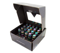 NRG 700 Series M12 X 1.25 Steel Lug Nut w/Dust Cap Cover Set 21 Pc w/Locks & Lock Socket - Neochrome - My Store