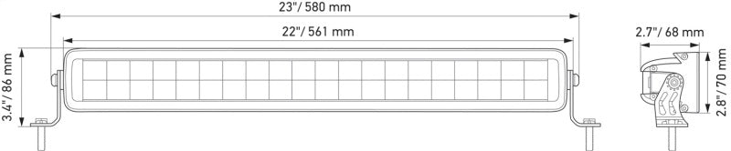Hella Universal Black Magic 21in Double Light Bar - Driving Beam - My Store