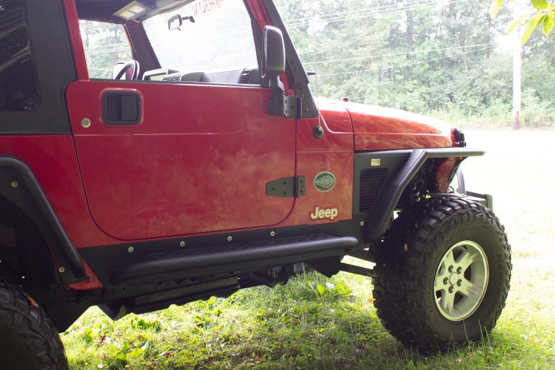Fishbone Offroad Jeep LJ Rock Slider W/Tube Step - Black Powdercoat - My Store