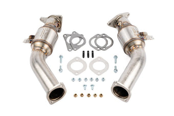 compare product AMS Performance VR30DDTT Street Lower Downpipes w/GESI Catalytic Converter